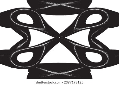 vector image of black monochrome overlay seamless texture on white background, background texture