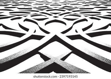 vector image of black monochrome overlay seamless texture on white background, background texture