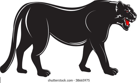 vector image black panther