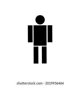 Vector image of black person shaped icon.