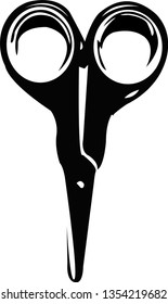 vector image of black scissor