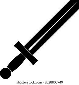 
vector image of a black sword sign