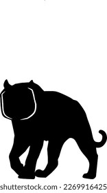 Vector image of a black tiger on a white background. The simplicity of this image also makes it easy to understand and suitable for various purposes such as logo design