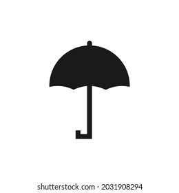 vector image of a black umbrella