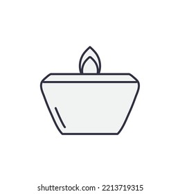 imagen vectorial de iconos de la conciencia en blanco y negro con borde en líneas