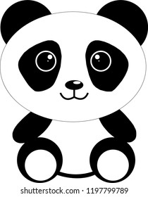 Vector Image Of Black And White Panda Bear