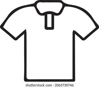 Vector image of a black and white shirt icon.