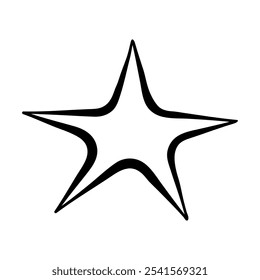 Imagem vetorial de uma estrela preta e branca