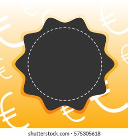 Imagen vectorial de la placa en blanco contra el fondo del color