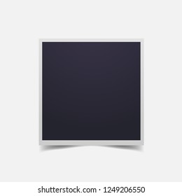 Vector image of blank realistic photo frame. Icon retro photo frames.Vector retro photo frame. Layers grouped for easy editing illustration. For your design. 