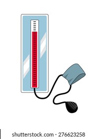 Vector Image Of A Blood Pressure Monitoring Machine