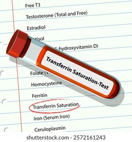 Vector image of a blood test tube