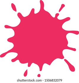 Vector image of a blot of pink color