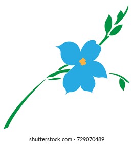 Vector image of a blue flower