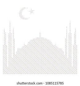 Vector image of the Blue Mosque, made with an optical effect.