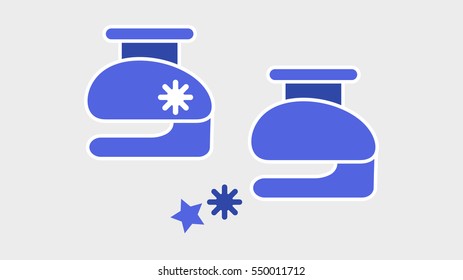 Vector image of blue punch on a light background with a Ornamental elements. Illustration Stationery object.