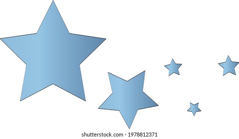 vector image vector blue stars gradient black outline star blue blue