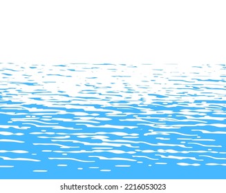 Vector image of the blue water ocean texture with the ripple.
