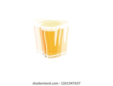 Vector image of blurred beer glasses