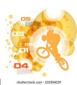 vector image of BMX cyclist