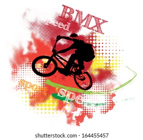 Vector image of BMX cyclist 