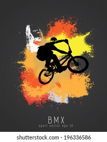 Vector image of BMX cyclist 