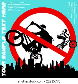 vector image of BMX cyclist