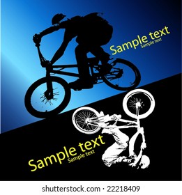 vector image of BMX cyclist