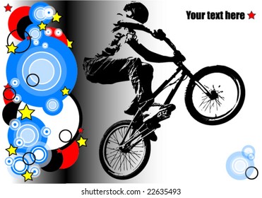 vector image of BMX cyclist