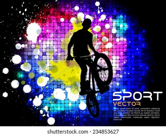 Vector image of BMX cyclist 