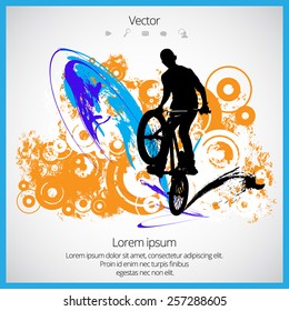 Vector image of BMX cyclist