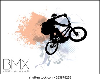 Vector image of BMX cyclist