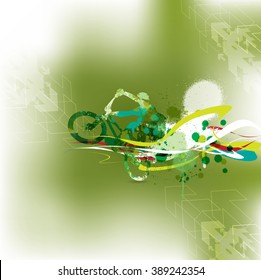 Vector image of BMX cyclist