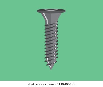 vector image of a bolt nut that is usually used in carpentry