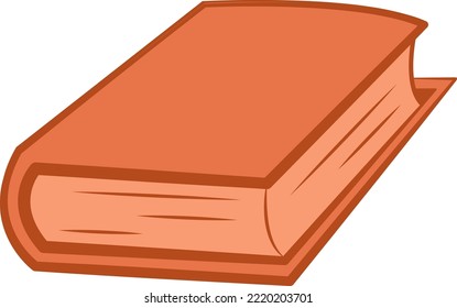 Imagen vectorial del libro en cubierta naranja