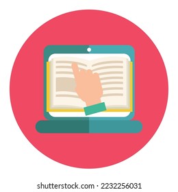 vector image of book reading icon on white background