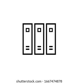 Vector image of books standing