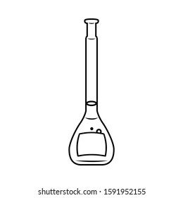 Vector image of bottle for chemical experiments