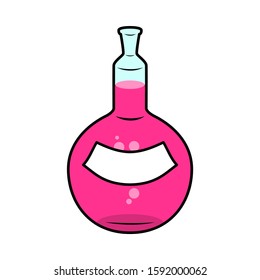 Vector image of bottle for chemical experiments.