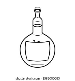 Vector image of bottle for chemical experiments.