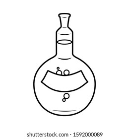 Vector image of bottle for chemical experiments.