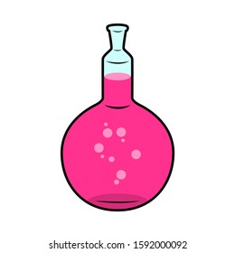 Vector image of bottle for chemical experiments.