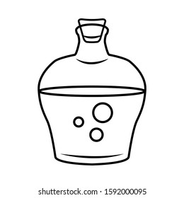 Vector image of bottle for chemical experiments.