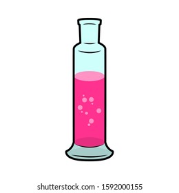 Vector image of bottle for chemical experiments.