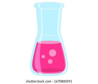 Vector image of bottle for chemical experiments