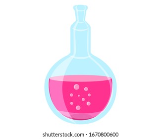 Vector image of bottle for chemical experiments