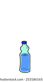 Vector image of a bottle for illustration on the design of a vector image of a day and day objects 