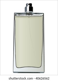 The vector image of a bottle with scented water isolated on a background.