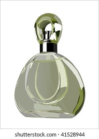 Vector image of a bottle with scented water isolated on a background.