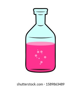 Vector image of bottle set for chemical experiments
